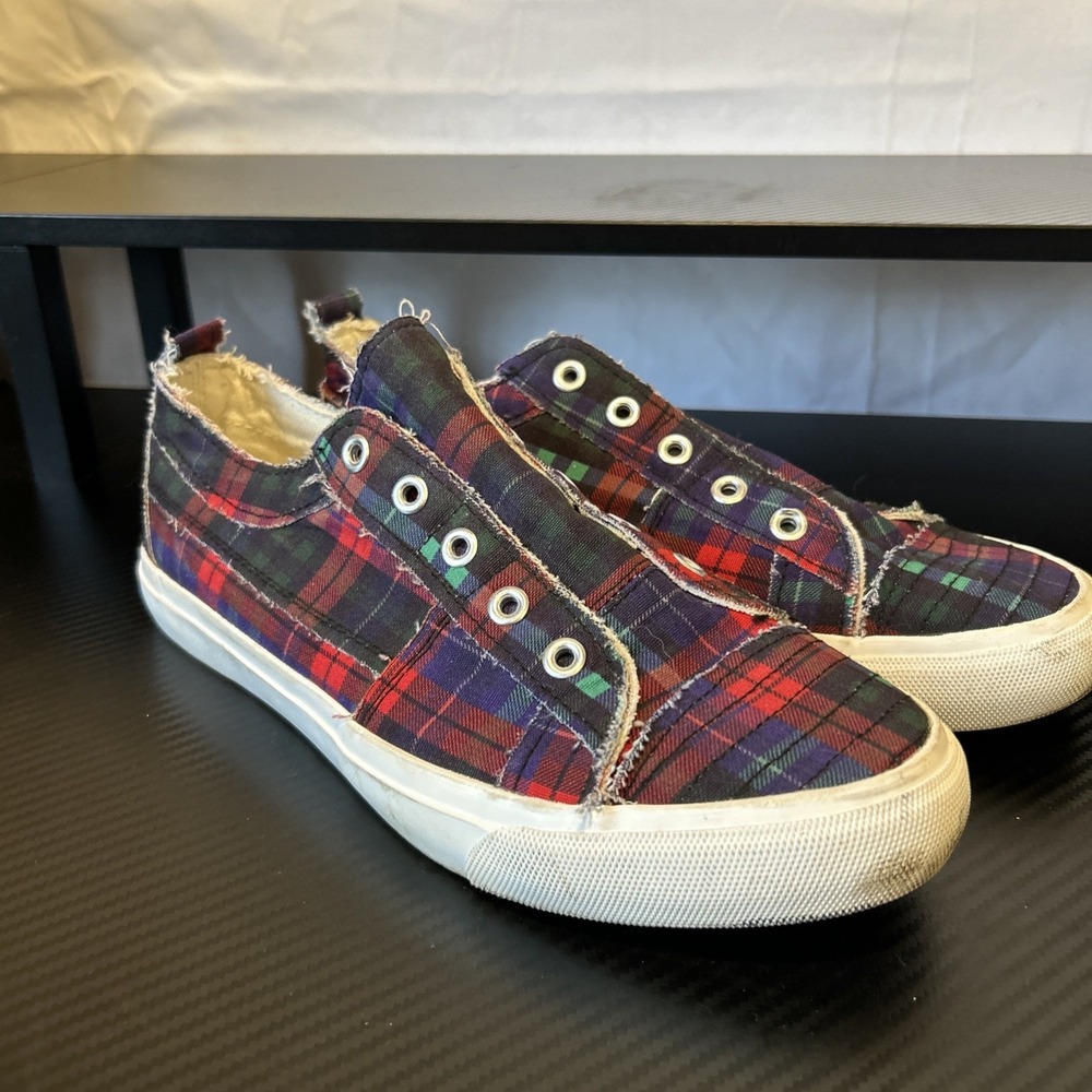 Corky's BABALU Shoes Women's 9 Multicolor Plaid Canvas Sneakers